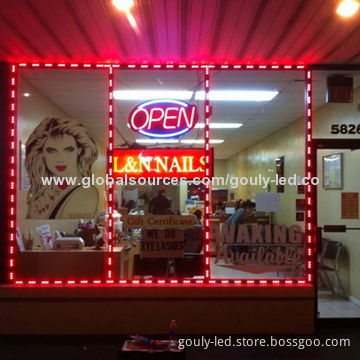 RGB track light with cover, waterproof for store front glass